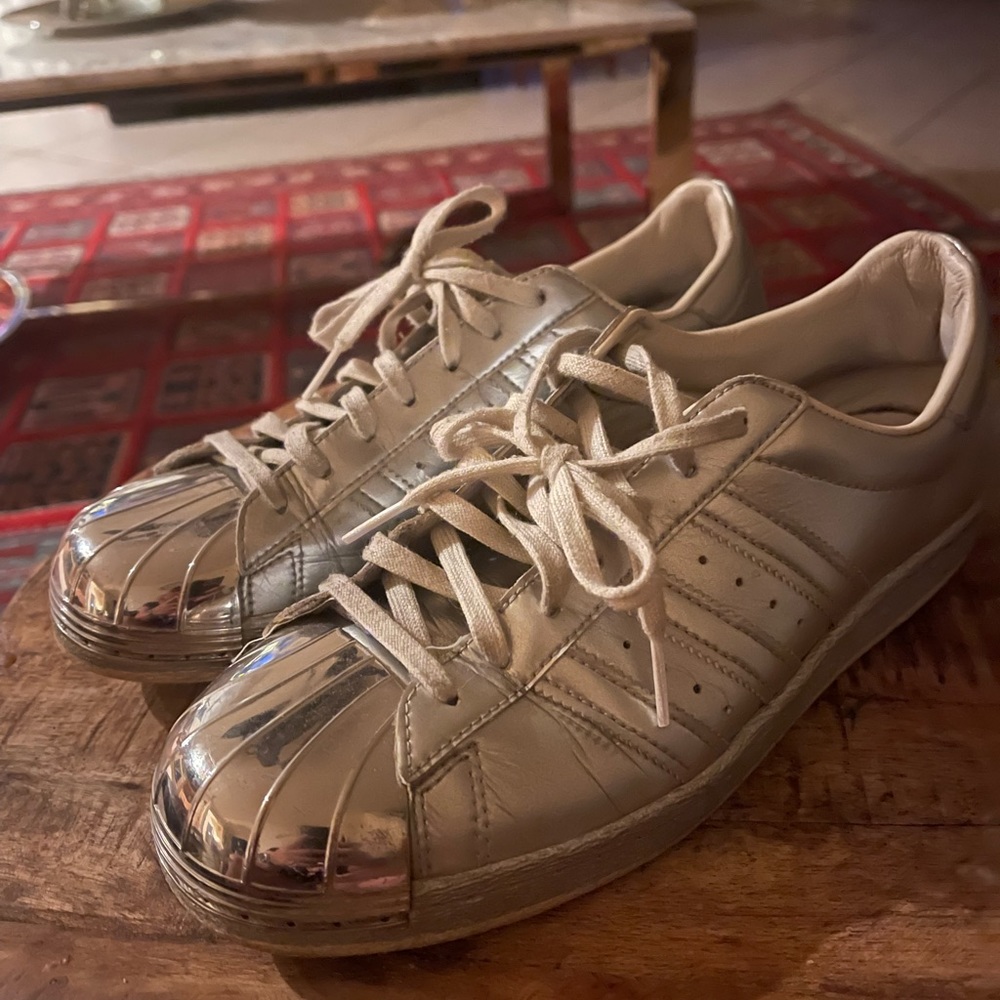 Silver limited color adidas sneakers unisex 7 us it fit for women 9